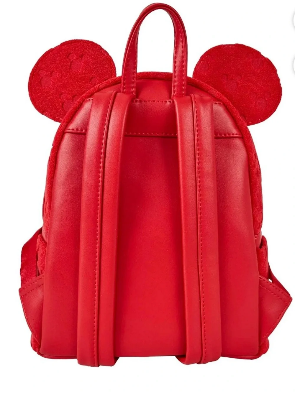 Loungefly Disney Mickey Mouse All-Over Print Plush Burnout Mini Backpack